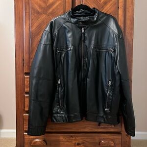 Calvin Klein Mens Leather Jacket